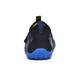 Kids Water Shoes Barefoot Quick Dry Aqua Sports Shoes Boys Girls (Pattern Printed) - Blue Size Bigkid US3 = EU34 - Top-Down View
