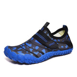 Kids Water Shoes Barefoot Quick Dry Aqua Sports Shoes Boys Girls (Pattern Printed) - Blue Size Bigkid US6.5 = EU38 - Side View