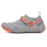 Kids Water Shoes Barefoot Quick Dry Aqua Sports Shoes Boys Girls - Grey Size Bigkid US2=EU32 - Front View