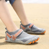 Kids Water Shoes Barefoot Quick Dry Aqua Sports Shoes Boys Girls - Grey Size Bigkid US4 = EU36 - Close-Up Angle