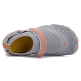 Kids Water Shoes Barefoot Quick Dry Aqua Sports Shoes Boys Girls - Grey Size Bigkid US4 = EU36 - Top-Down View
