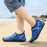Kids Water Shoes Barefoot Quick Dry Aqua Sports Shoes Boys Girls - Klein Blue Size Bigkid US3 = EU34 - Rear View