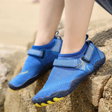 Kids Water Shoes Barefoot Quick Dry Aqua Sports Shoes Boys Girls - Klein Blue Size Bigkid US4 = EU36 - Close-Up Angle