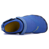 Kids Water Shoes Barefoot Quick Dry Aqua Sports Shoes Boys Girls - Klein Blue Size Bigkid US4 = EU36 - Top-Down View