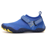Kids Water Shoes Barefoot Quick Dry Aqua Sports Shoes Boys Girls - Klein Blue Size Bigkid US4 = EU36 - Front View
