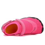 Kids Water Shoes Barefoot Quick Dry Aqua Sports Shoes Boys Girls - Pink Size Bigkid US2=EU32 - Top-Down View