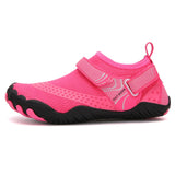 Kids Water Shoes Barefoot Quick Dry Aqua Sports Shoes Boys Girls - Pink Size Bigkid US4 = EU36 - Front View