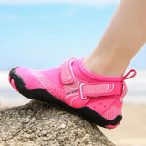 Kids Water Shoes Barefoot Quick Dry Aqua Sports Shoes Boys Girls - Pink Size Bigkid US4 = EU36 - Low Angle