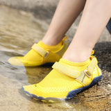 Kids Water Shoes Barefoot Quick Dry Aqua Sports Shoes Boys Girls - Yellow Size Bigkid US3 = EU34 - Low Angle