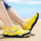 Kids Water Shoes Barefoot Quick Dry Aqua Sports Shoes Boys Girls - Yellow Size Bigkid US4 = EU36 - Close-Up Angle
