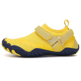 Kids Water Shoes Barefoot Quick Dry Aqua Sports Shoes Boys Girls - Yellow Size Bigkid US4 = EU36 - Front View
