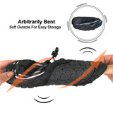 Water Shoes for Men and Women Soft Breathable Slip-on Aqua Shoes Aqua Socks for Swim Beach Pool Surf Yoga (Black Size US 8.5) - Rear View