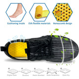 Water Shoes for Men and Women Soft Breathable Slip-on Aqua Shoes Aqua Socks for Swim Beach Pool Surf Yoga (Black Size US 8.5) - 45-Degree Angle