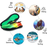 Water Shoes for Men and Women Soft Breathable Slip-on Aqua Shoes Aqua Socks for Swim Beach Pool Surf Yoga (Green Size US 7.5) - Close-Up Angle