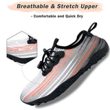 Water Shoes for Men and Women Soft Breathable Slip-on Aqua Shoes Aqua Socks for Swim Beach Pool Surf Yoga (Grey Size US 7.5) - Front View