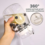 Clear Large Water Bottle Water Jug with Adjustable Shoulder Strap - White - Side View