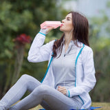 A5 Flat Water Bottle for Warm Drink ( Pink ) - Front View