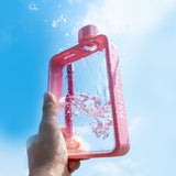 A5 Flat Water Bottle for Warm Drink ( Pink ) - Low Angle