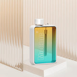 A5 Flat Water Bottle for Warm Drink ( White ) - Front View