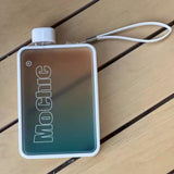 A5 Flat Water Bottle for Warm Drink ( White ) - Side View