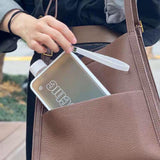 A5 Flat Water Bottle for Warm Drink ( White ) - Top-Down View