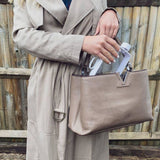 A5 Flat Water Bottle for Warm Drink ( White ) - 45-Degree Angle