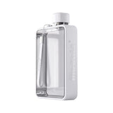 A5 Flat Water Bottle for Warm Drink ( White ) - Rear View