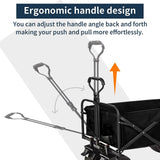 Folding Cart Small Black - Top-Down View