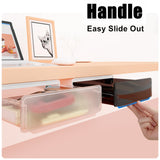 Under Desk Drawer Slide-out Large Office Organizers and Storage Drawers - Small Clear - Side View