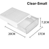 Under Desk Drawer Slide-out Large Office Organizers and Storage Drawers - Small Clear - Front View