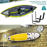 2Pcs Kayak Wall Rack Carrier Canoe Paddle Surfboard Holder Wall Mount Shelf - Front View