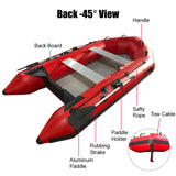 2.3m Inflatable Dinghy Boat Tender Pontoon Rescue- Red - Side View