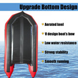 2.3m Inflatable Dinghy Boat Tender Pontoon Rescue- Red - Top-Down View