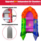 2.3m Inflatable Dinghy Boat Tender Pontoon Rescue- Red - 45-Degree Angle