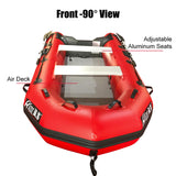 3.6m Inflatable Dinghy Boat Tender Pontoon Rescue- Red - Front View