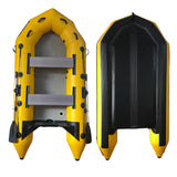 3m Inflatable Dinghy Boat Tender Pontoon Rescue- Yellow - Top-Down View