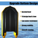 3m Inflatable Dinghy Boat Tender Pontoon Rescue- Yellow - 45-Degree Angle