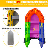 3m Inflatable Dinghy Boat Tender Pontoon Rescue- Yellow - Rear View