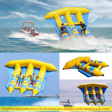 Inflatable 4 Person/Seat Towable Boat  Flying Fish Blower - Top-Down View