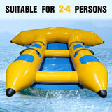 Inflatable 4 Person/Seat Towable Boat  Flying Fish Blower - Close-Up Angle
