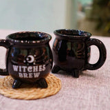 Witches Brew Black Cauldron Coffee Mug Cup With Moon & Stars - Extra Image
