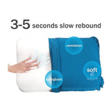 Self Inflating Camping Pillow with Ergonomic 3D Support - Gold - Top-Down View