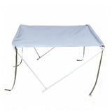 White Boat Foldable Anti-UV Tent Sunshade Awning Bimini Top Canopy Cover - 45-Degree Angle
