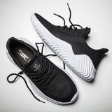 Men's Sneakers Outdoor Road Shoes Breathable Lightweight Non-slip ( Black Size US11.5=US47 ) - Side View