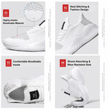 Men's Sneakers Outdoor Road Shoes Breathable Lightweight Non-slip ( Black Size US11.5=US47 ) - Top-Down View