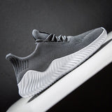 Men's Sneakers Outdoor Road Shoes Breathable Lightweight Non-slip (Grey Size US11.5=US47 ) - Front View