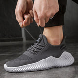 Men's Sneakers Outdoor Road Shoes Breathable Lightweight Non-slip (Grey Size US11.5=US47)