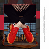 Men's Sneakers Barefoot Lightweight Shoes(Red Size US10.5=US45 ) - 45-Degree Angle