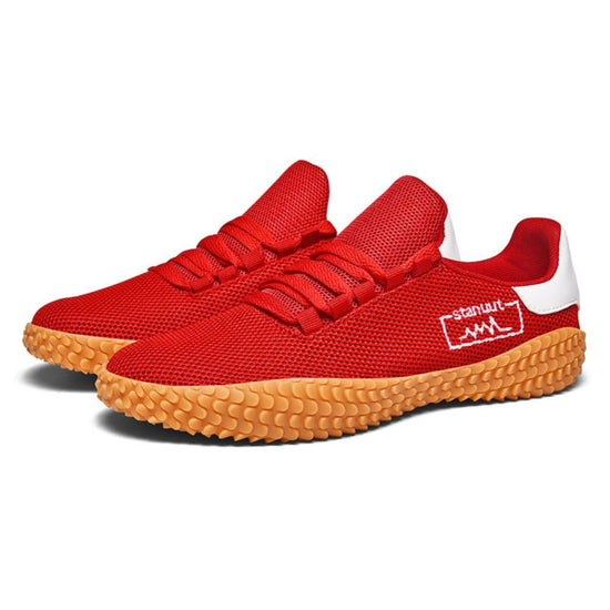 Men's Sneakers Barefoot Lightweight Shoes(Red Size US11.5=US47)
