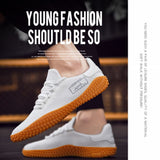 Men's Sneakers Barefoot Lightweight Shoes(White Size US10=US44 ) - Top-Down View